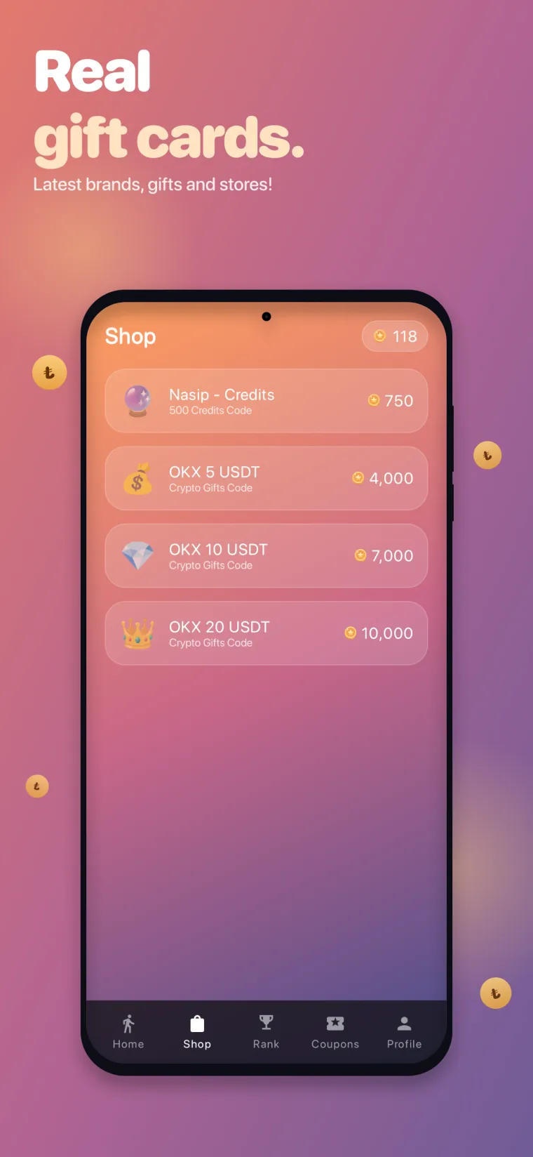 Step and Win - reward shop